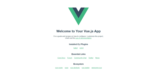 default vue app